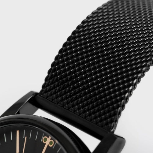 Crowned Men's Steel Mesh-Belt Watch