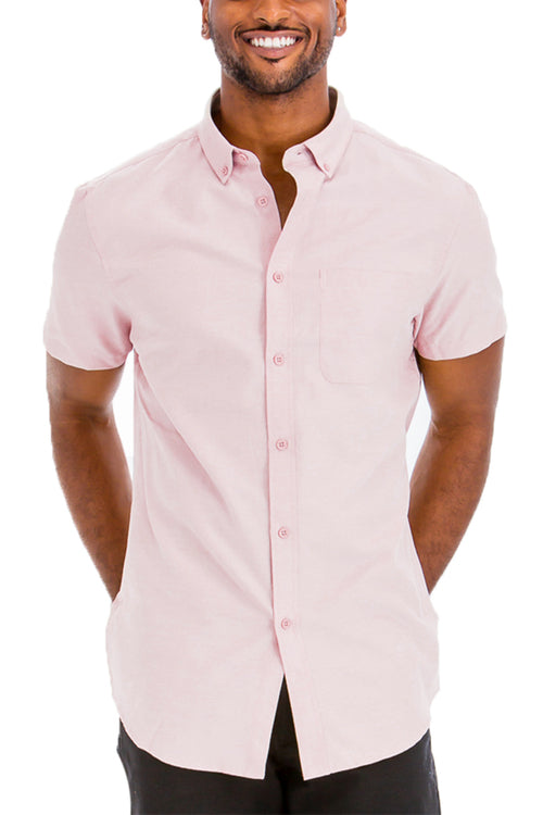 Crowned Short Sleeve Button Down Shirt